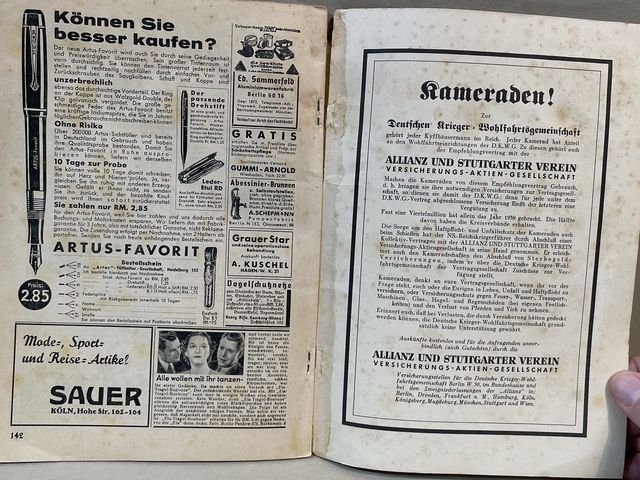Original WWII German Kyffhäuser Calendar 1940 Book, Kyffhäuser-Kalender — image 16