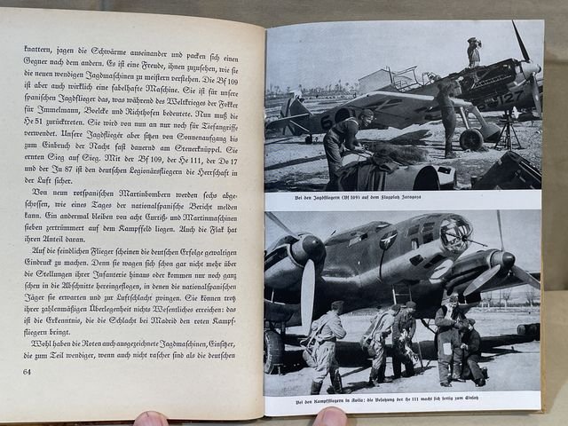 Original Pre-WWII German Airmen Over Spain (Blue Div.) Book, Flieger ³ber Spanien — image 10