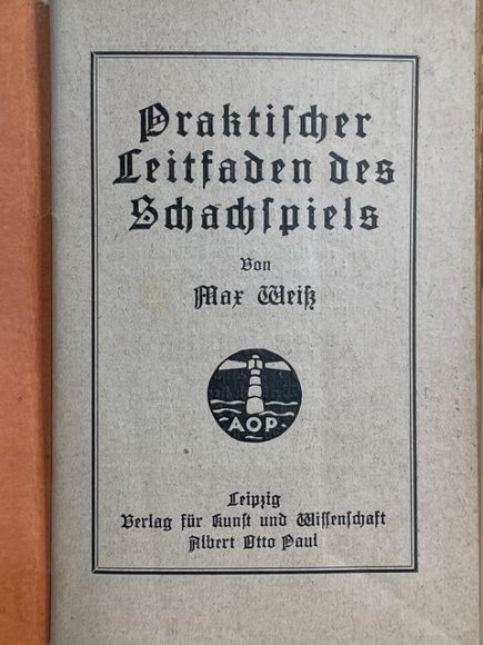 Original WWI German Book on Playing Chess, Das Schachspiel — image 3