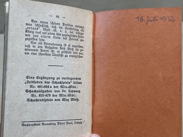 Original WWI German Book on Playing Chess, Das Schachspiel — image 8