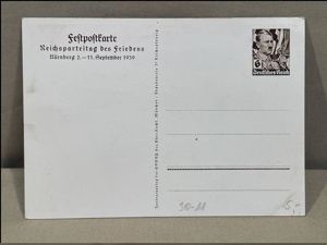 Original 1939 German Postcard Nazi Party Rally Nuremberg, Reichsparteitag Nürnberg