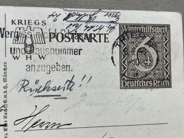 Original Nazi Era German WHW DANZIG IS GERMAN Postcard, Danzig ist Deutsch — image 2