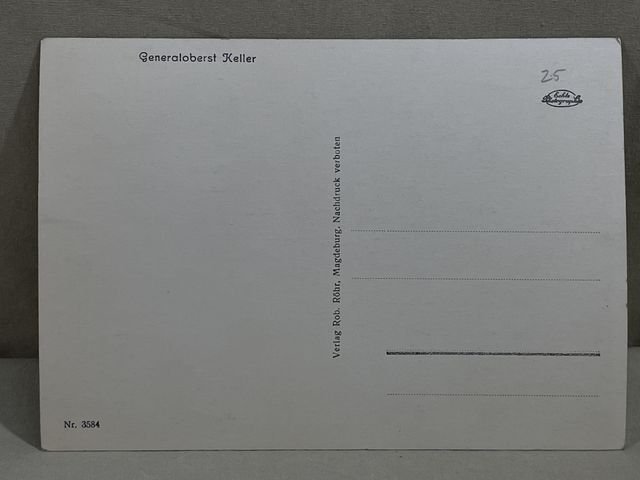 Original WWII German Personality Postcard, Generaloberst Keller — image 6