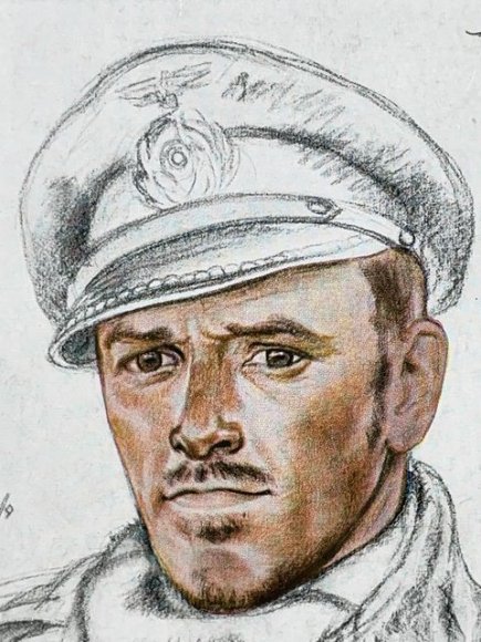 Original WWII German Personality Postcard, U-Boat Kapitðnleutnant Schiltze — image 2