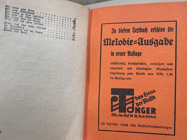 Original 1937 German Hitler Youth Song Book, Uns geht die Sonne nicht unter — image 11