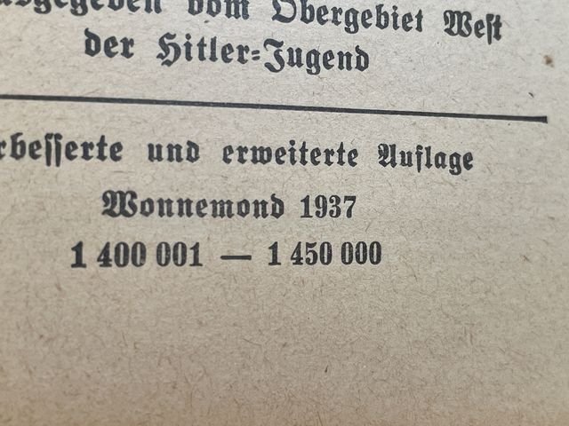 Original 1937 German Hitler Youth Song Book, Uns geht die Sonne nicht unter — image 3