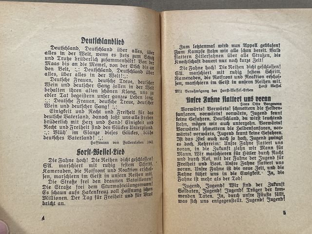 Original 1937 German Hitler Youth Song Book, Uns geht die Sonne nicht unter — image 4