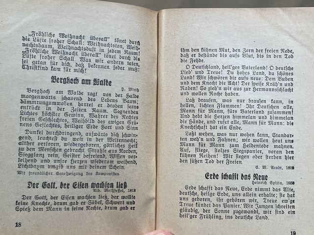 Original 1937 German Hitler Youth Song Book, Uns geht die Sonne nicht unter — image 6