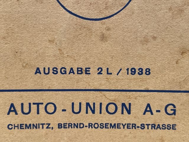 Original 1938 German Operating Instruction for DKW Front-Wheel Drive Car