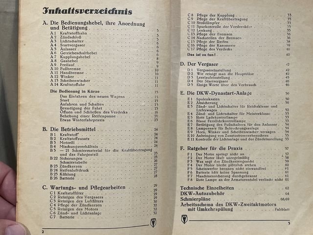 Original 1938 German Operating Instruction for DKW Front-Wheel Drive Car — image 12