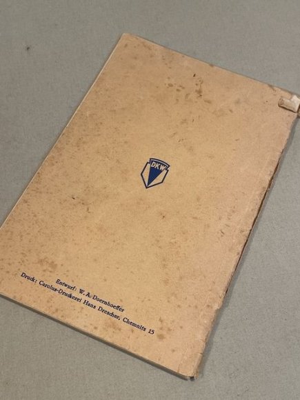 Original 1938 German Operating Instruction for DKW Front-Wheel Drive Car — image 2