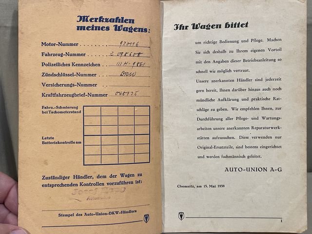 Original 1938 German Operating Instruction for DKW Front-Wheel Drive Car — image 9