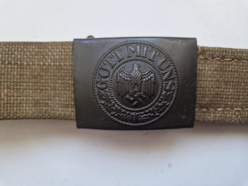 Afrikakorps Belt and Buckle with Web Fob