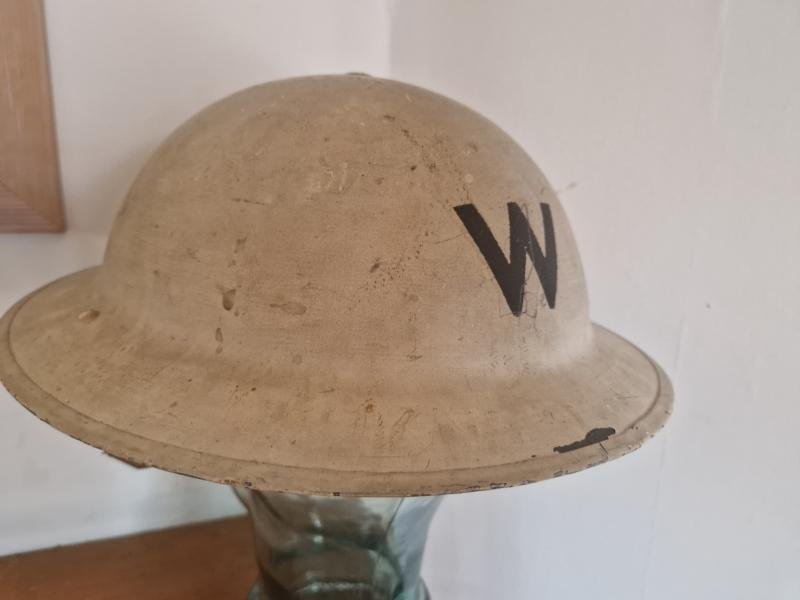 British Ww2 White Wardens Helmet