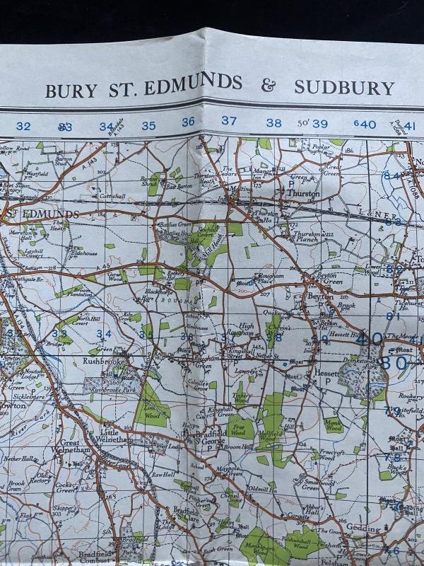 BURY ST EDMUNDS & SUDBURY WAR REVISION 1940 MAP — image 3