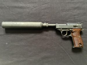 DEACTIVATED WW2 GERMAN SILENCED P38 PISTOL (UK DEACTIVATION)
