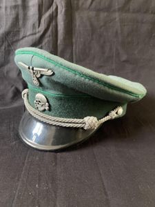 POST WAR GERMAN VISOR CAP TURNED INTO WW2 GERMAN VISOR CAP