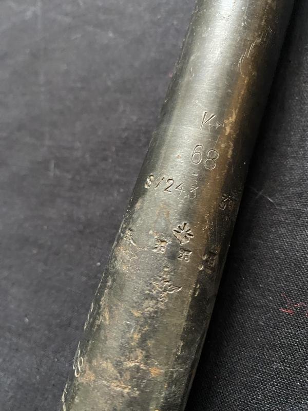DEACTIVATED WW2 GERMAN MG34 BARREL WITH RARE S/243 CODE — image 4