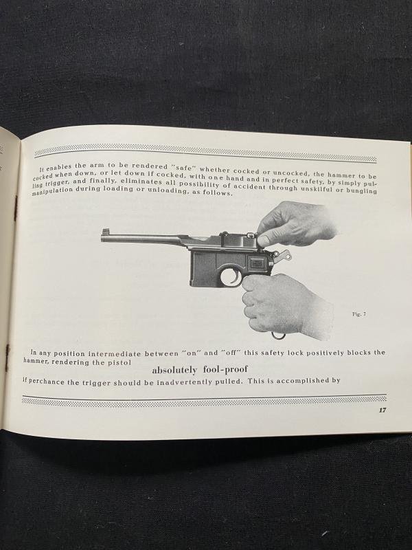 THE ORIGINAL MAUSER AUTOMATIC PISTOL MODEL 1930 MANUAL — image 3