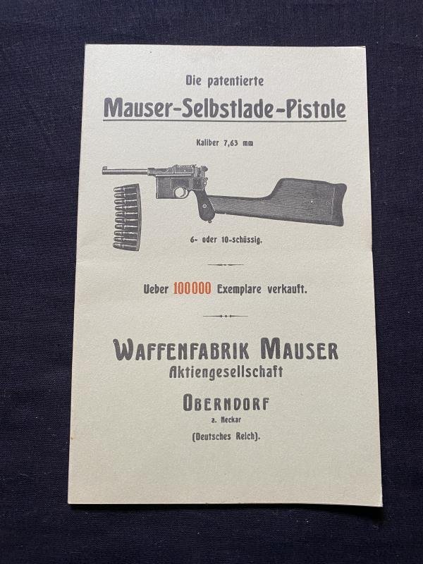 MAUSER-SELBSTLADE-PISTOLE MANUAL