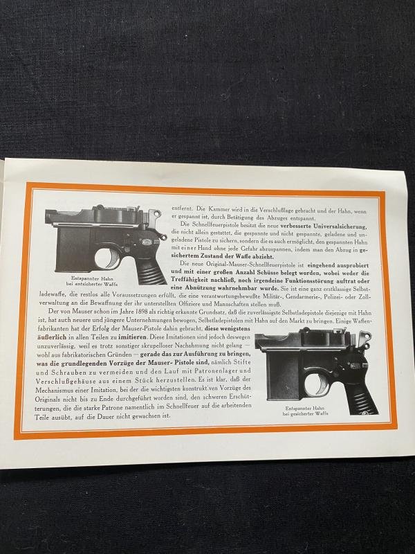 ORIGINAL MAUSER SCHNELLFEUER-PISTOLE MANUAL — image 3