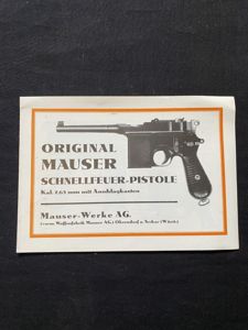 ORIGINAL MAUSER SCHNELLFEUER-PISTOLE MANUAL