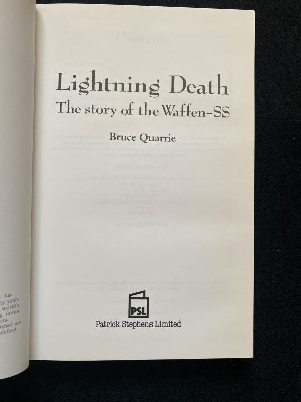 LIGHTING DEATH 'THE STORY OF THE WAFFEN-SS' (HARD COVER) — image 2