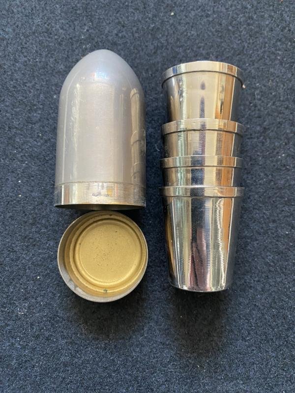SHELL PROJECTILE WITH 4 X SHOT CUPS — image 2