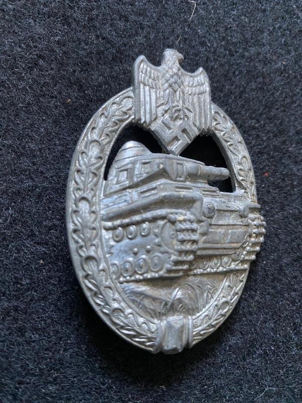 WW2 GERMAN PANZER ASSAULT BADGE IN SILVER — image 2