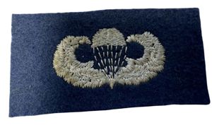 Rare U.S. Airborne 502 Parachute Infantry Embroided Parachute Wing British Made - Mint Condition