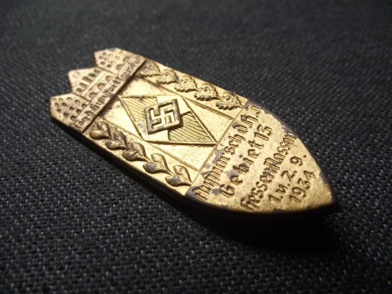 Hitler Youth Event Badge/Tinnie. Aufmarsch Gebiet 13. 1934. — image 2