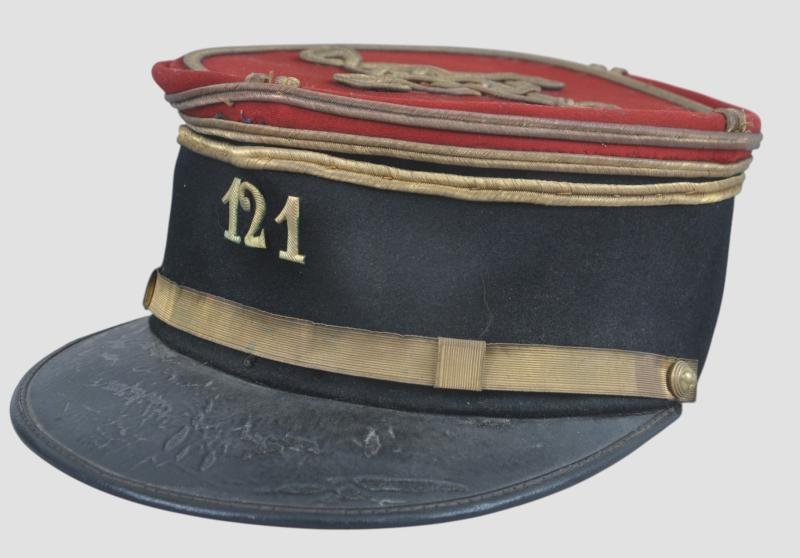 WW1 French 121st Infantry Regiment Officers Kepi — image 2