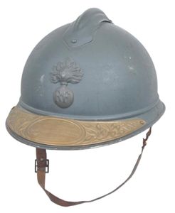 WW1 French Souvenir Adrian Helmet - Named To Sergeant Major 37th Infantry Regiment