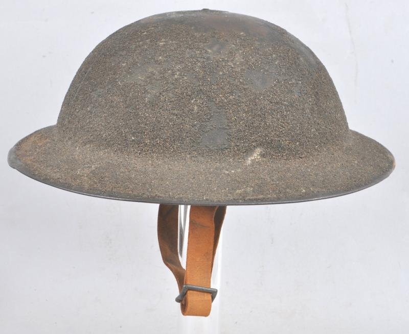WW1 US M17 Helmet Refurbished In Europe & With Thick Textured Camouflage Finish