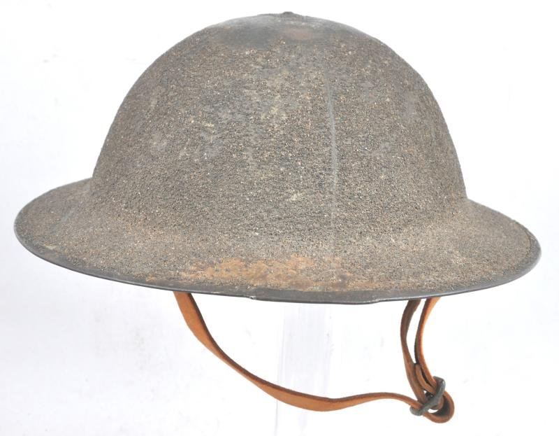 WW1 US M17 Helmet Refurbished In Europe & With Thick Textured Camouflage Finish — image 2