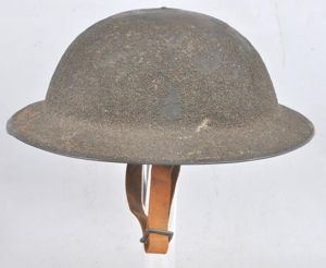 WW1 US M17 Helmet Refurbished In Europe & With Thick Textured Camouflage Finish