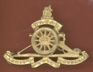 South African Natal Field Artillery slouch hat badge