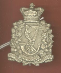 Irish  Militia Dublin County Light Infantry Victorian OR's glengarry badge