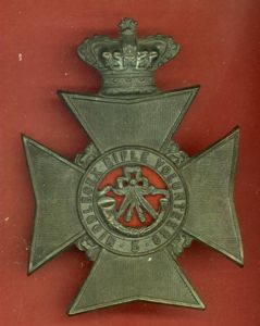 5th Middlesex Rifle Volunteers Victorian OR's helmet plate .