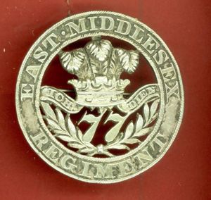 77th (East Middlesex) Regiment of Foot Victorian Officer's Pagri Badge