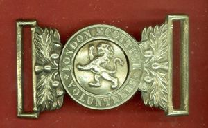 London Scottish Volunteers Victorian waist belt clasp