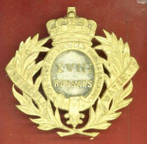 18th Hussars Victorian Officer's undress Sabretache badge