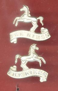 6th VB The King's Liverpool Regiment Victorian OR's collar badges