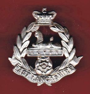 V.B. Bn. East Lancashire Regiment Victorian cap badge