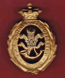 Welsh. Royal South Wales Borderers Militia Victorian OR's glengarry badge