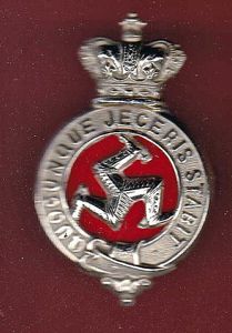 Isle of Man Rifle Volunteers. Victorian cap badge
