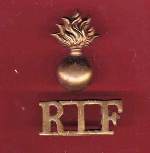 Grenade / R.I.F. Royal Irish Fusiliers(Princess Victoria's) Victorian shoulder title