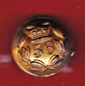 56th (West Essex) Regiment of Foot Victorian Officer's button