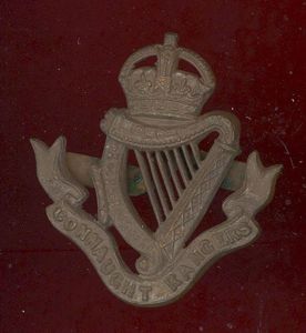 Irish The Connaught Rangers  WW1 Officer's OSD cap badge