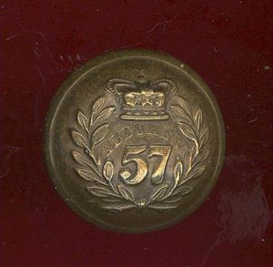 57th (West Middlesex) Regiment of Foot Victorian button